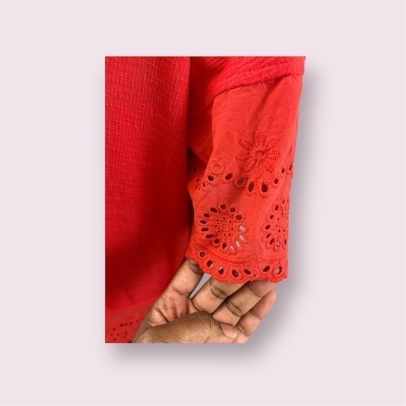 Style & Co Coral Cotton Top - Picture 3 of 5